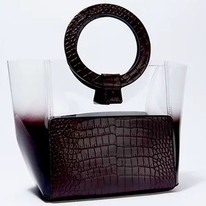 Vince Camuto Small Clear Tote w/Ring Handle